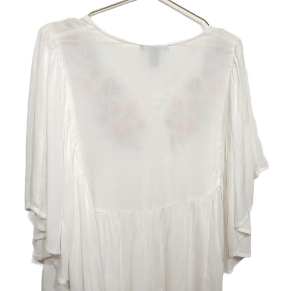 Forever 21 Floral Embroidered Peasant Top - Size Small - Picture 16 of 16